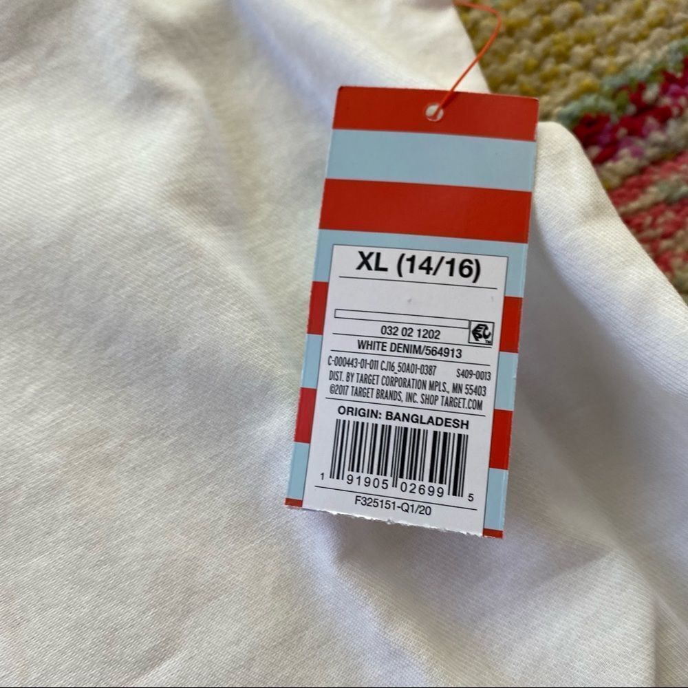 Cat & Jack Girls White Button Down Tie Top — image 7 of 7